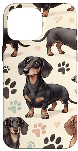Beautiful Wiener Dogs Cute Sausage Dogs Dachshund Case for iPhone 16 Pro Max