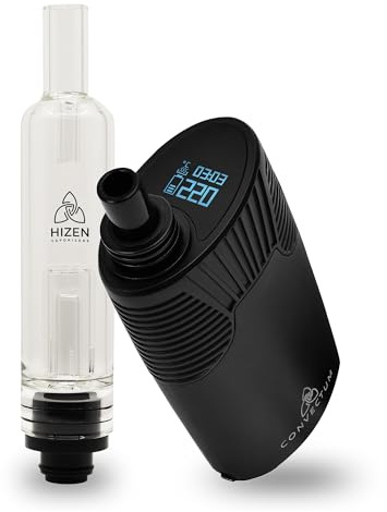 HIZEN Convectum Vaporizer + Wasserfilter Set, Verdampfer für Kräuter, Konvektion, USB-C, austauschbarer Akku (3200 mAh), isolierte Luftwege, 2 Mundstücke