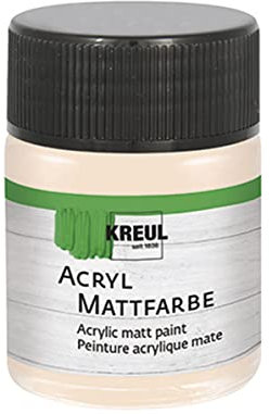 KREUL 75554 - Pintura acrílica mate, rosa pálido en bote de 50 ml, pintura al agua cremosa, opaca, de secado rápido, adecuada para muchas superficies diferentes