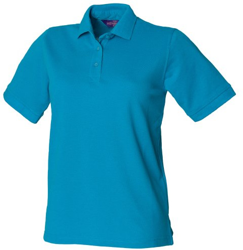 Henbury Womens/Ladies 65/35 Polo Shirt (2XL) (Turquoise)