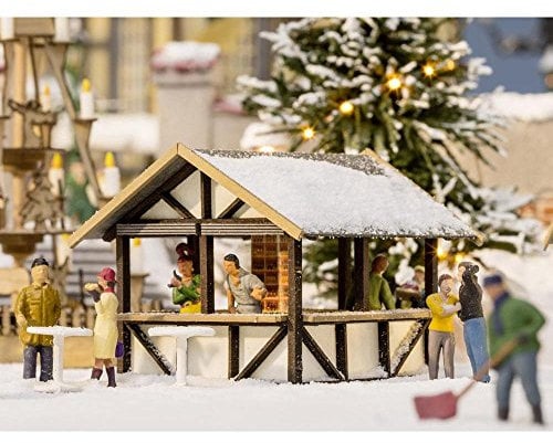 NOCH Glühweinstand, ideal für Modellbau Winterlandschaften, 3 x 3 cm, Spur N perfekt für Festliche Details