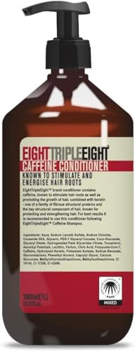Eight Triple Eight Coffein-Conditioner, energetisiert und stimuliert die Haarwurzeln, 1 l