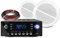 Vonyx Marine Waterproof 5 Ceiling Speakers Pair with Bluetooth AV120FM-BT Amplifier – 80W Outdoor Indoor Moisture-Resistant IP44 Sound System for Bathroom, Patio, Kitchen, and Boat