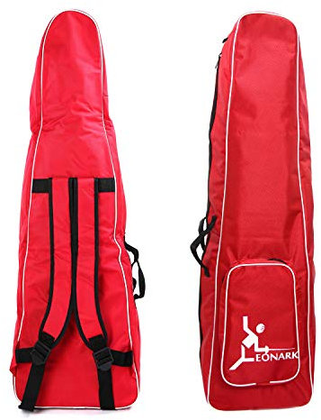 LEONARK Fechtende Deichsel-Radtasche für Degensäbel und Folie - Trolley-Koffer für Fechter Schwertanzug und Maske - Aufbewahrungstasche für Fechter für Erwachsene und Kinder (Red A)