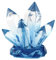 Penn Plax Deco-Replicas Crystal Cluster and Crystal Cave Aquarium Decorations (Sapphire Blue, Crystal Cluster)