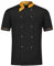 WMOFC Kochjacke,Chef Uniform, Herren Damen Kurzarm Baumwolle Küchen Koch Jacke, Kostüm Restaurant Hotel Cafe Chef Mantel,Schwarz,L