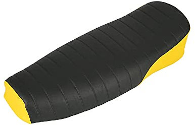 Sitzbank strukturiert, schwarz/gelb ohne Schriftzug - für Simson S50, S51, S70 Enduro