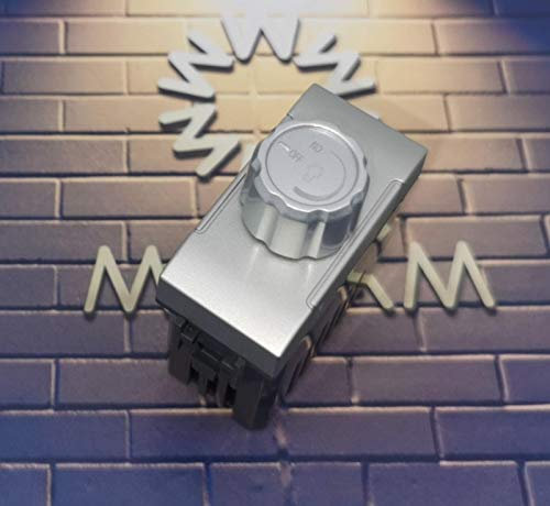 TOT ELECTRIC Interruttori prese pulsanti frutti compatibili con Bticino Living light Tech international e air grigio argento silver (Dimmer)