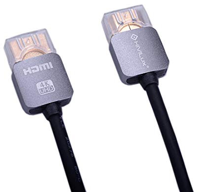 HiViLux Ultra Slim/Flexibel HDMI Kabel [Neuster Standard] Metal Stecker | extra Dünn | 3D | 4K/UHD/2160P | HDR 10| ARC | HDCP | HighSpeed with Ethernet (1m + 2m + 3m)