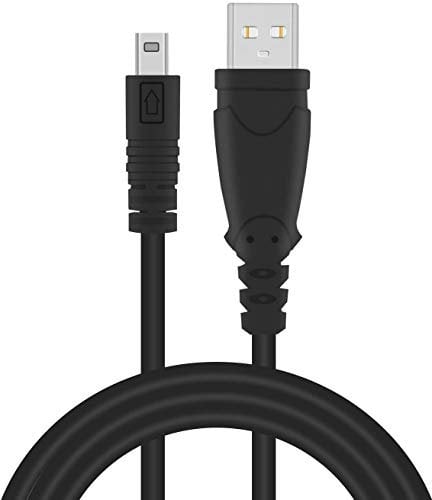 Adhiper 1.5M USB Cable for Sony Digital Camera Data Synchronization (8-pin, Black, 1 Count)