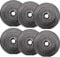 Bad Company Hantelscheiben 30/31 mm Kunststoff 15kg - Gewicht Set 6 x 2,5 kg - Gewichte gummiert für Langhantel und Kurzhantel