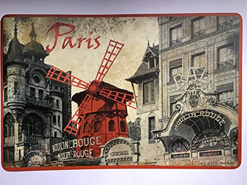Tischset Paris Eiffelturm – Motiv rote Mühle und Pigalle die Nacht