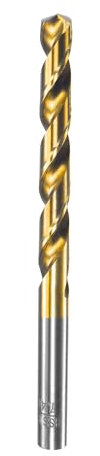 sourcing map HSS Spiralbohrer mit Geradem Schaft 7.4 mm, Vollständig Geschliffen, Tin beschichtet