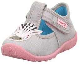 Superfit Mädchen Spotty Hausschuhe, Grau 2030, 24 EU Weit