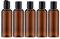 Botella de Viaje Vacía de 100ml, Recipiente a Prueba de Fugas, Botellas Rellenables con Etiqueta Para Champú, Loción, Cosméticos (5 Piezas, Marrón)