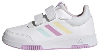 adidas Mixte Tensaur Hook and Loop Shoes Sneaker, White/Almost Blue/Bliss Lilac, Numeric_32 EU