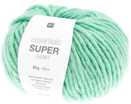 Rico Design 50g essential Super Chunky - Farbe: 22 - pastellgrün - eignet sich zum Stricken von Pullovern und anderen Oberteilen