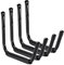 OfficeWorld Range Wandhaken Set mit 4 - Robuster riesiger Garagenaufbewahrungshaken - Kajak-Aufbewahrungshaken - Wandmontage Utility-Aufhänger-Wandhacken für Surfbrett, Leiter, Kajak, Leitern-Schwarz