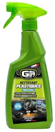 GS27 - Nettoyant Plastiques Protection+ - Nettoie et Redonne l'Aspect du Neuf à tous les types de Plastiques - Film Antistatique et Protection contre les UV - Fabriqué en France - 500 ml