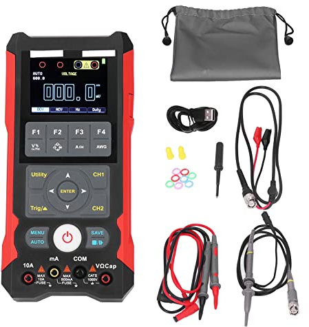 3-in-1-Digitalspeicher-Oszilloskop-Multimeter, 2,8-Zoll-TFT-Farbdisplay, Tragbarer Wellenform-Multimeter-Signalgenerator, Eingebaut in 2 X Lithiumbatterien 3,7 V, 2000 MAh