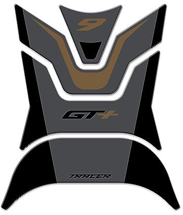 Tankschutz aus Harz, 3D, kompatibel mit Yamaha Tracer 9 GT+ 2023 GP-911 (Grau)