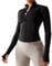 CALIYO Laufjacke Damen, Sportjacke ReißVerschluss Sport Jacke Damen Fitness Kuschelig und Weich Oberteil Langarm Shirt Gym Yoga Tops