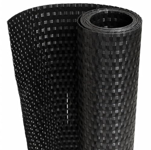 vidaXL Balkon Sichtschutz, Balkonbespannung Rattan-Optik, Sonnenschutz Windschutz für Terrasse Garten, Balkonverkleidung Balkonabdeckung, Schwarz 400x90cm Poly Rattan