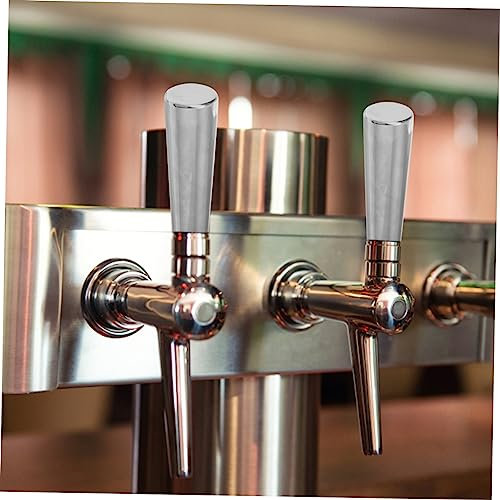 Amosfun 2 Piezas manija del Grifo de Cerveza Grifo de Agua Grifo de Barril Gorro Cerveza Tapón de Cerveza manija de la Torre de Cerveza manija de la Torre del Barril Acero Inoxidable 304