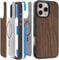 LONLI 2.0 - pour étui iPhone 16 Pro - La Coque de téléphone magnétique en Bois la Plus résistante - [Amortisseur de Chocs à 360°] - [Compatible avec Magsafe] - Bois de Noyer américain