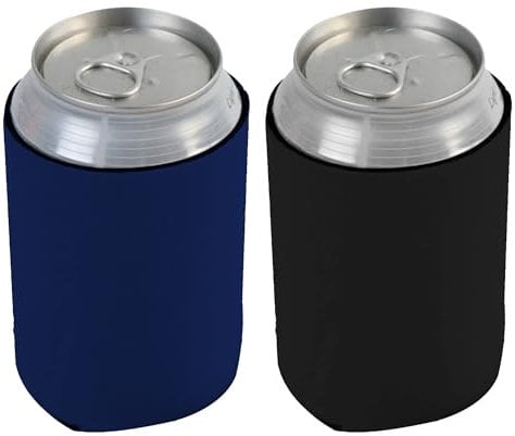 2 Stück 330ml Can Dosenkühler, überzieher für Bierdosen, Bierdosenkühler Dosenhüllen für Bierdosen, Dosen überzieher Coca Cola, Dosen überzieher (Marineblau, Schwarz)
