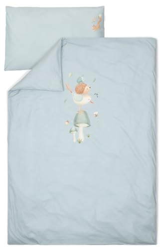 Little Dutch Bettwäsche Kinderbettwäsche für Kinder (100x140 cm + 40x60 cm) Denim Blue - Forest Friends