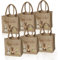 Whemyreat 6 Stück Ostertasche Motiv Hase für Kinder,Ostern Jute Taschen mit Henkel,Ostereiersuche-Taschen mit Griffen,Osternester für kinder,Tragetasche Körbe für die Eiersuche,Osterkörbchen,Blumen