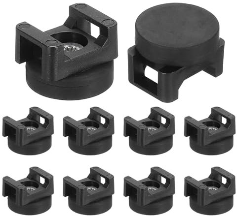 DMiotech 15Pcs Magnetic Zip Tie Mount,22mm Dia Multipurpose Magnetic Cable Clips Organizer Holders Clamps Saddle Type Management Base for Cable Wire Tubing Sleeving Conduit,Black