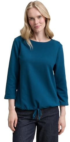 Tom Tailor Damen 1045536 T-Shirt, 13183 - Dark Petrol, XXL EU