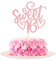 Birthday Cake Toppers 16th Cake Handmade Decorations Glitter Cheers to 16 Years Old Happy 16 Birthday for Girl 16 Sixteen Years Party Supplies Decorations (Rose Gold)