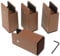 Abaodam Rehausseurs De Cadre De Lit Comfort 4 Pièces Pieds De Meubles Rehausseurs De Hauteur De Chaise Réglables Rallonges De Hauteur De Table Marron