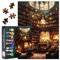 Luxus Bibliothek Puzzles Für Erwachsene 1000 Stück Schwierige Herausforderung Bücherregal Puzzles Für Familie Spiel Bücher Und Weihnachtsbaum Puzzle Für Erwachsene Haus Wanddekoration 70cmx50cm