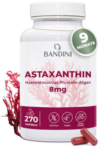 Bandini® Astaxantina pura 270 capsule - 9 mesi di scorta | 8 mg per capsula