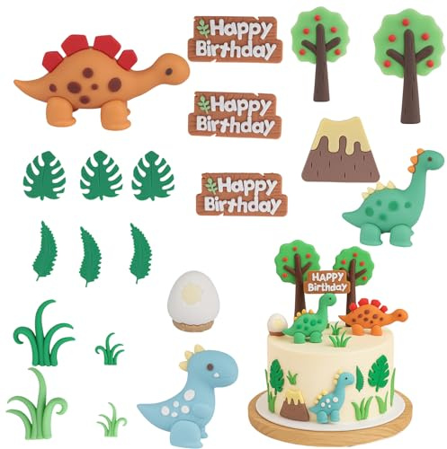 20Pcs Wild Animal Cake Toppers - Realistic Dinosaur Cake Decorations Happy Birthday, Cake Toppers Wild, Baby Birthday Party, Animal Cake Topper, Baby Shower Party Decorations