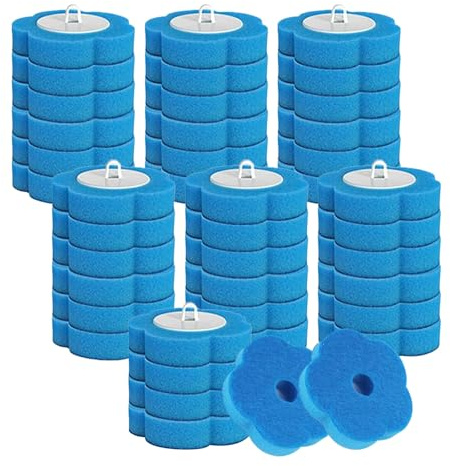 GANILITY 42 Pcs Disposable Toilet Brush Replacement Head, Toilet Brush Replacement Head, Disposable Toilets Bowl Brush Refills, for Bathroom Cleaning, Kitchen, Sink(Blue)