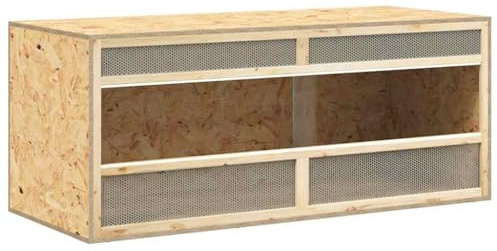 Terrarium aus Holz, Terrarium Futterbox für Reptilien, Amphibien, Holz, 120 x 50 x 50 cm