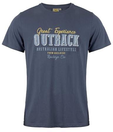 ROADSIGN australia Herren T-Shirt mit Outback Print, sportlicher Look, ideal für Freizeit & Urlaub