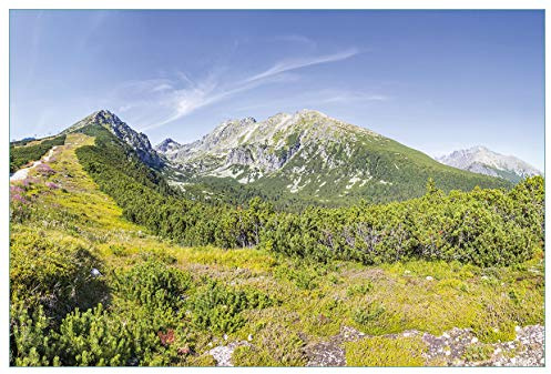 Wallario Küchenrückwand selbstklebend 90 x 60 cm, Motiv: Berggipfel in der Tatra | Spritzschutz abwischbar & pflegeleicht
