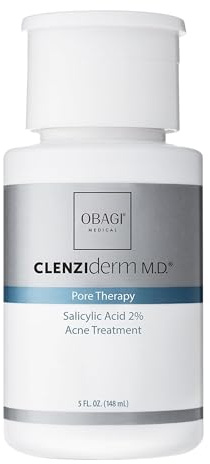 Obagi Medical CLENZIderm M.D. Pore Therapy Acne Treatment, 2% Salicylic Acid Facial Toner for Oily Acne Prone Skin, 5 Fl Oz
