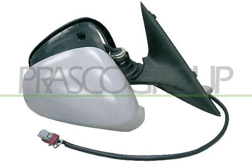 Prasco AA0907333 Konvex Elektrisch Rechts Außenspiegel für Alfa Romeo, Beheizt, Grundiert, Abklappbar, Blau