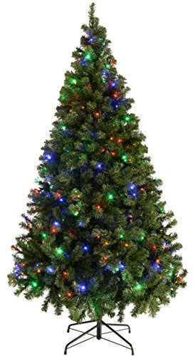 WeRChristmas Pre-Lit Spruce Multi-Function Christmas Tree, 1.8 m - 6 feet with 200-LED, Multi-Colour