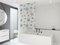 KS Handel 24 HALB-Kassetten DUSCHROLLO PEVA 120 Breite x 240 Höhe cm ** EXTRA SCHMAL ** Modell Oceanic Weiss BLAU BRAUN! Shower Rollo Curtain!
