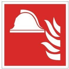 EverGlow Brandschutzkennzeichnung, Mittel und Geräte zur Brandbekämpfung, Folie, 15 x 15 cm, leuchtet im Dunkeln