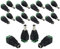POPPSTAR Adattatore a corrente continua (CC) 5,5x2,1mm (10 maschi/10 femmine) su morsettiera a 2 poli per strisce a LED (per esempio SMD 5050 3528 2835 5630)