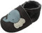YIHAKIDS Weiche Krabbelschuhe Babyschuhe Lauflernschuhe Kleinkind Lederschuhe Hausschuhe Lernlaufschuhe Elefant Grau(Size L, 23 EU, 12-18 Monate)